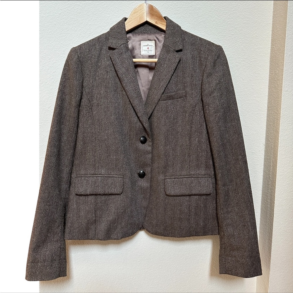 Gap The Academy Blazer Herringbone Sz 4